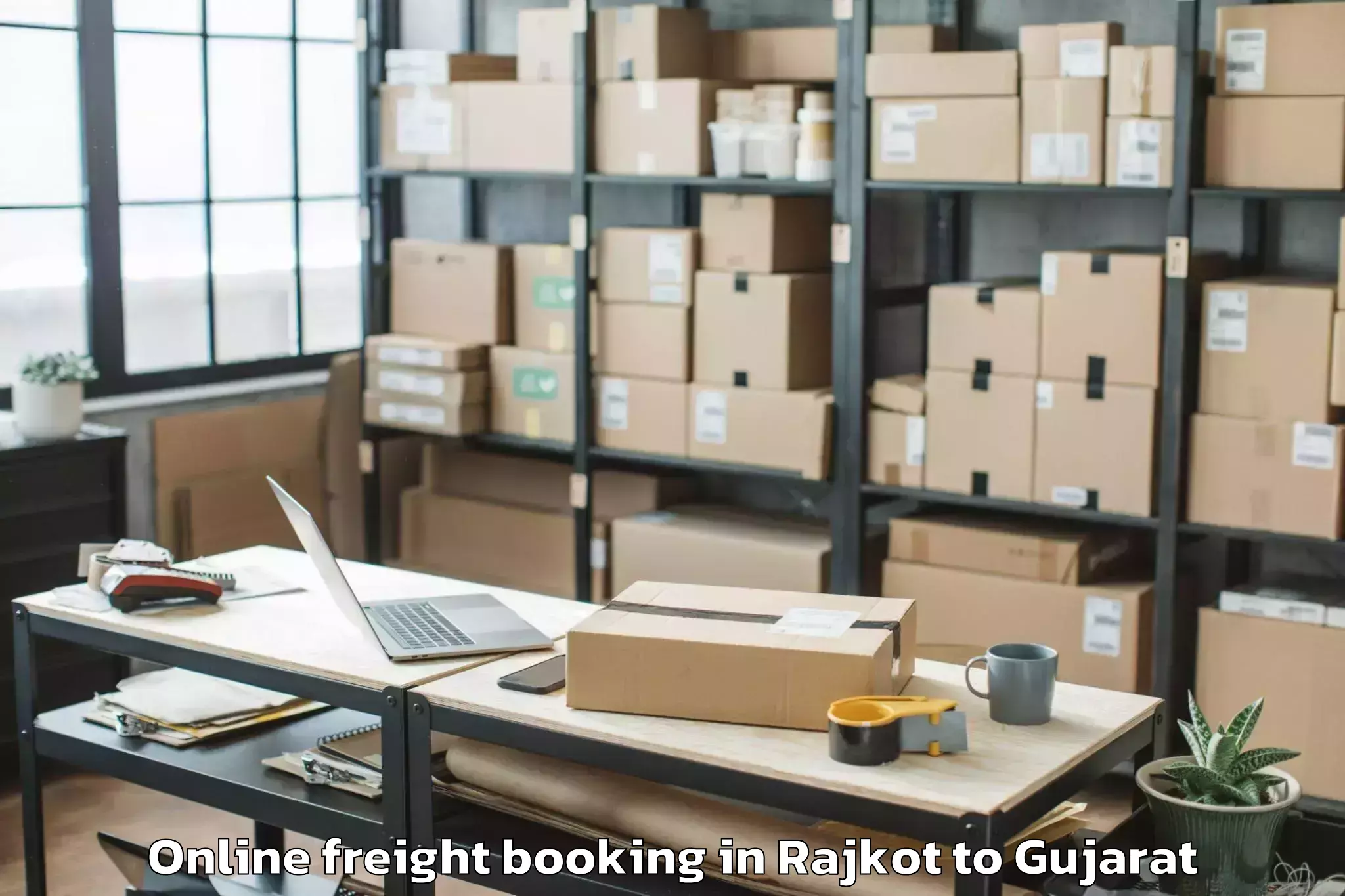 Rajkot to Thasra Online Freight Booking